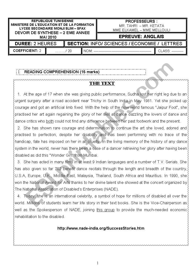 END-TERM3 TEST 2ND SEC worksheet