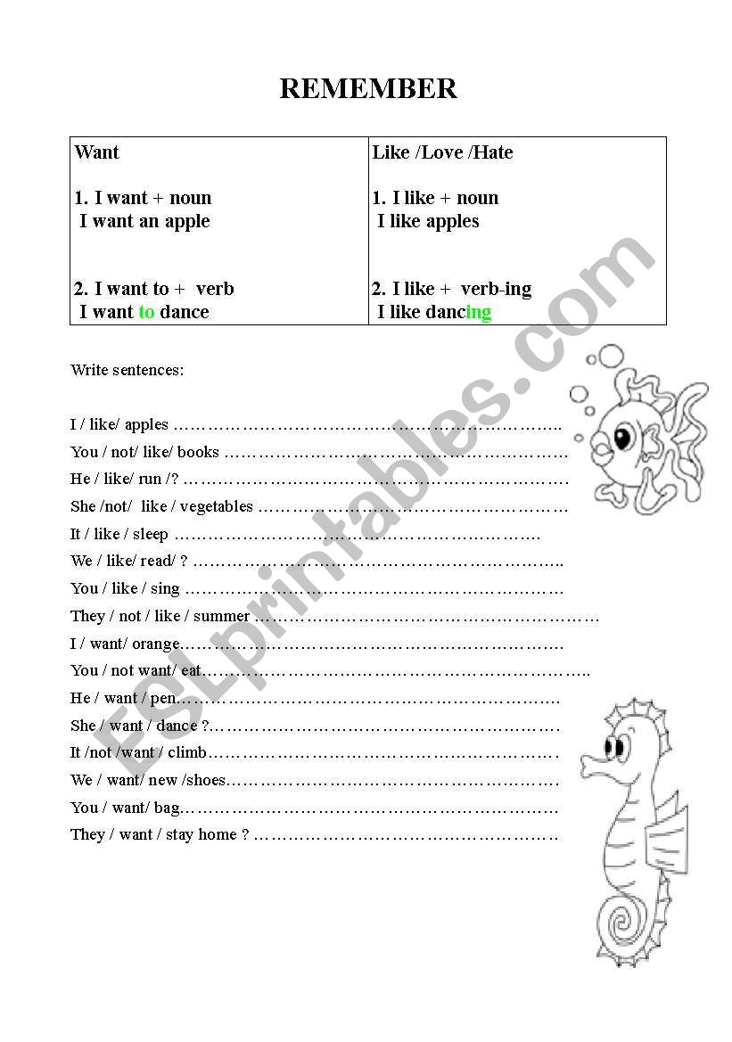 english-worksheets-want-noun-or-verb-like-noun-or-verb