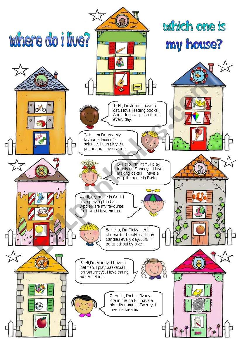 Which one is my house? worksheet