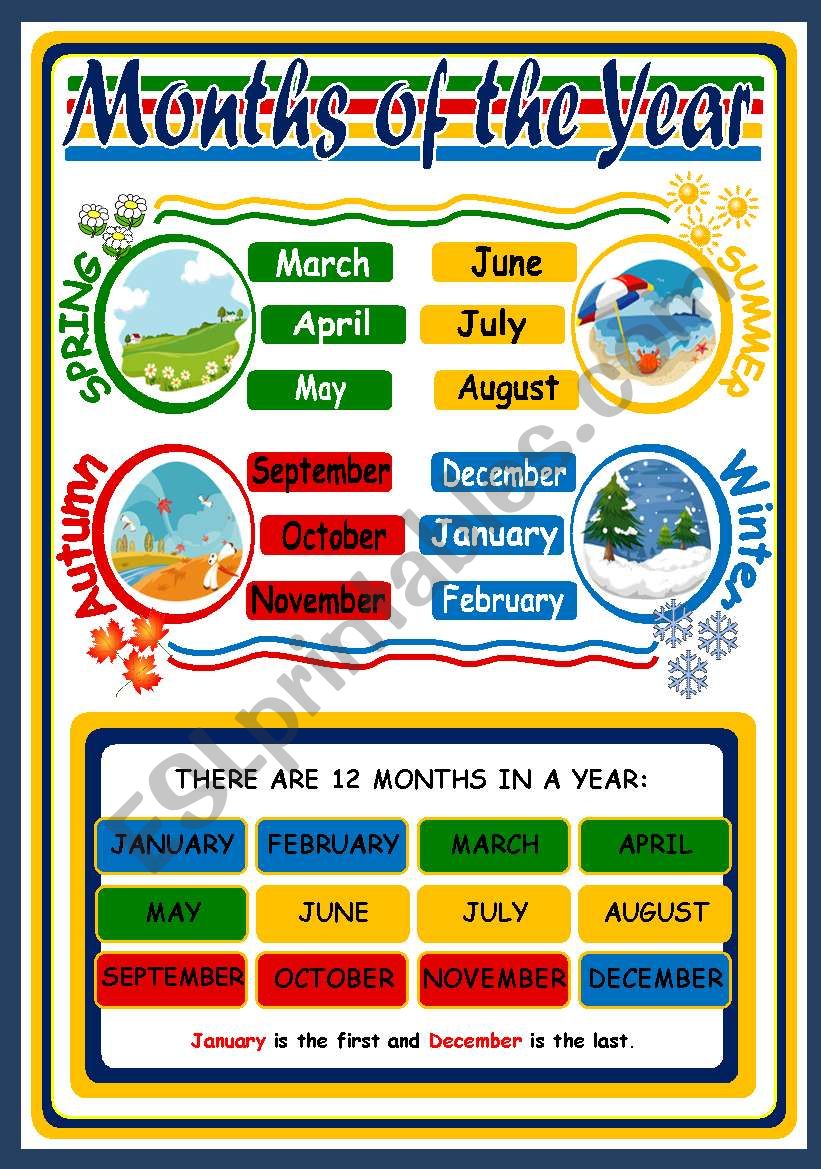 Month of the year wordwall