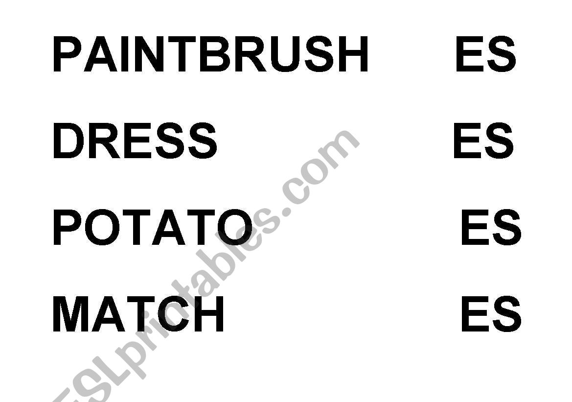 PLURAL worksheet