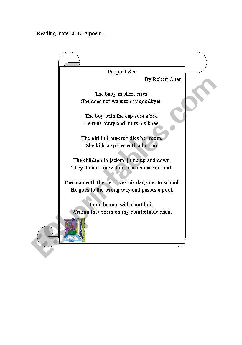 Poem worksheet