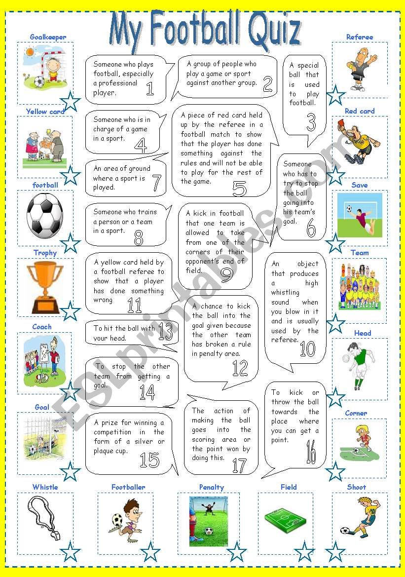 Sport quizzes. Задания на тему футбол английский. Football Vocabulary for Kids. Sport Quiz for Kids.