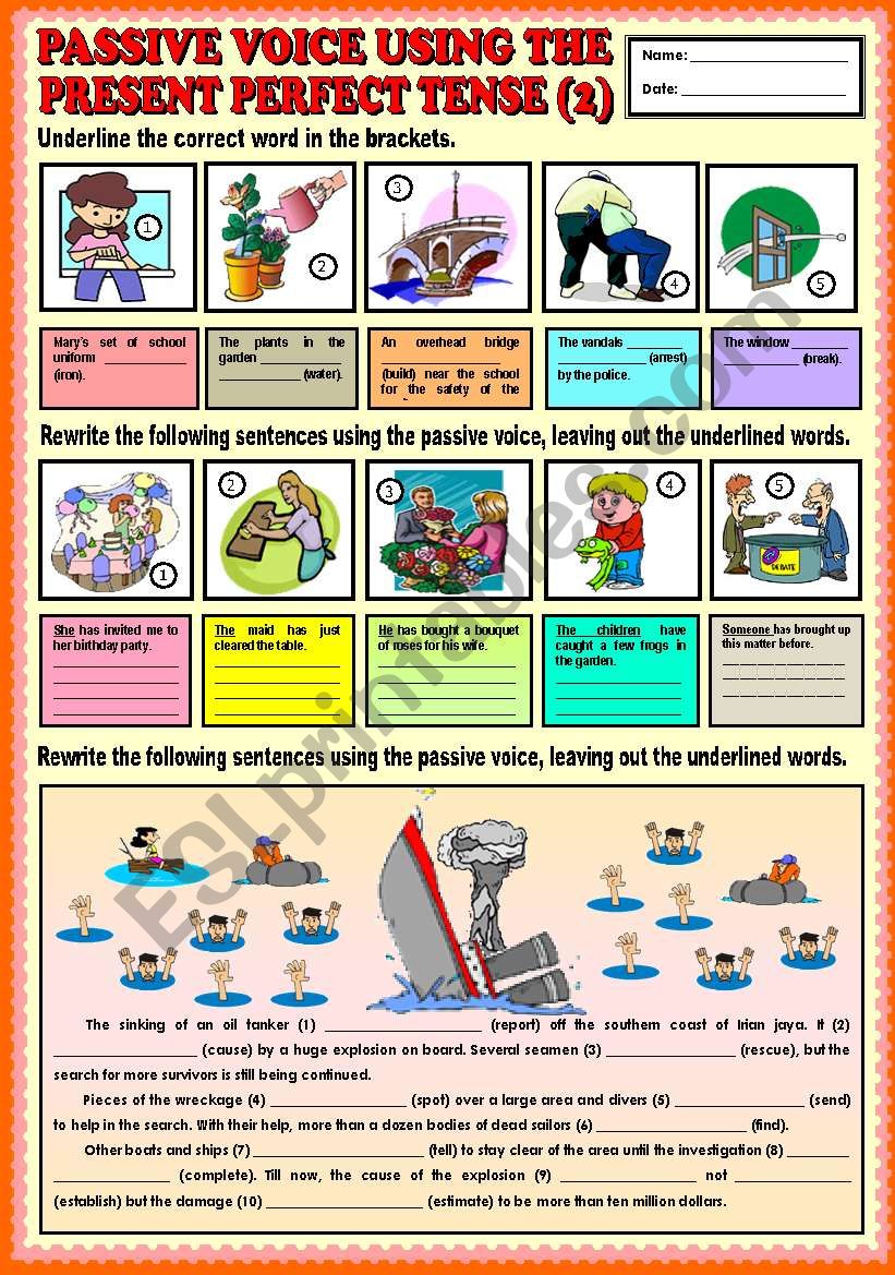 Passive voice using the present perfect tense part 2 + KEY