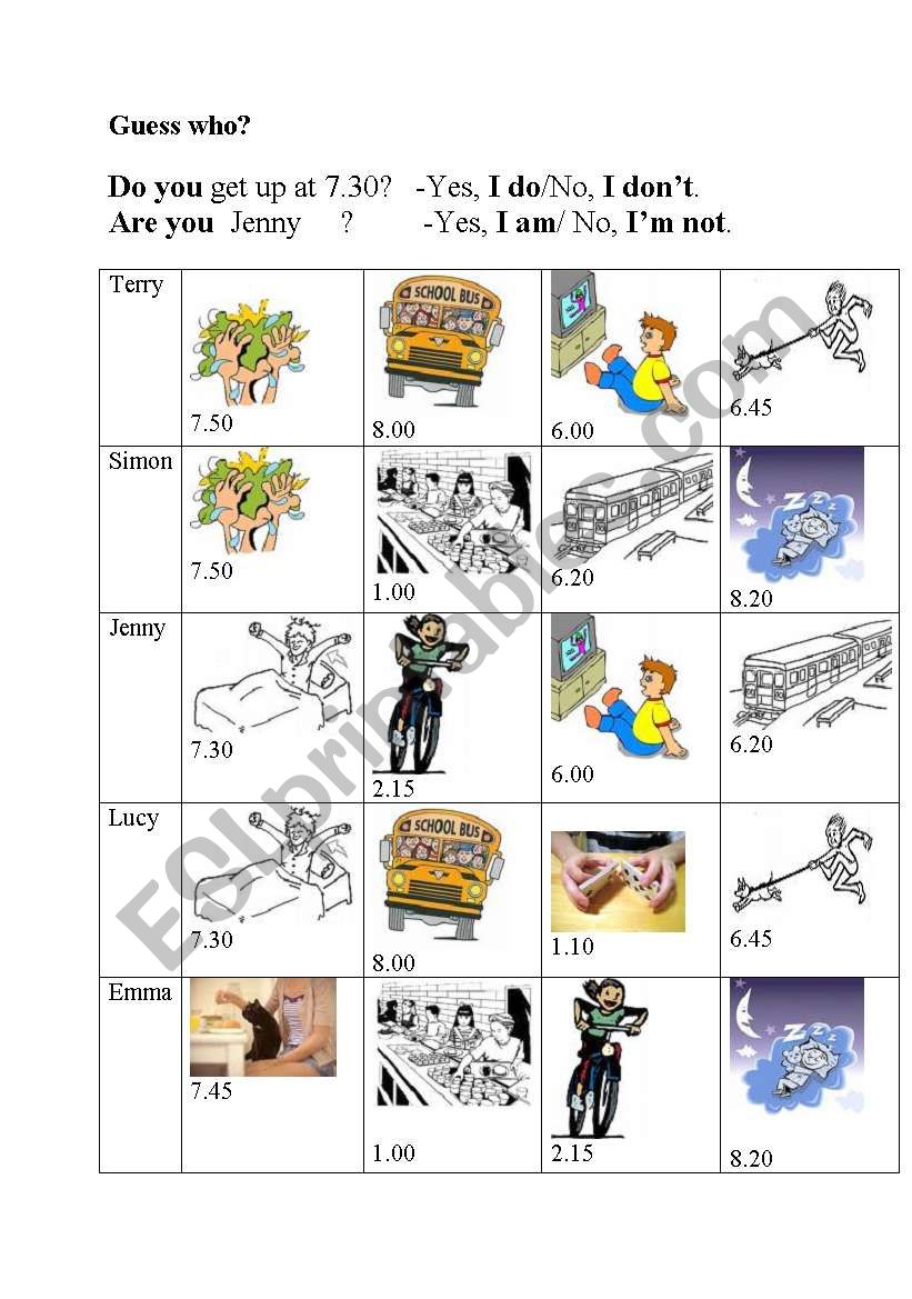 simple present worksheet