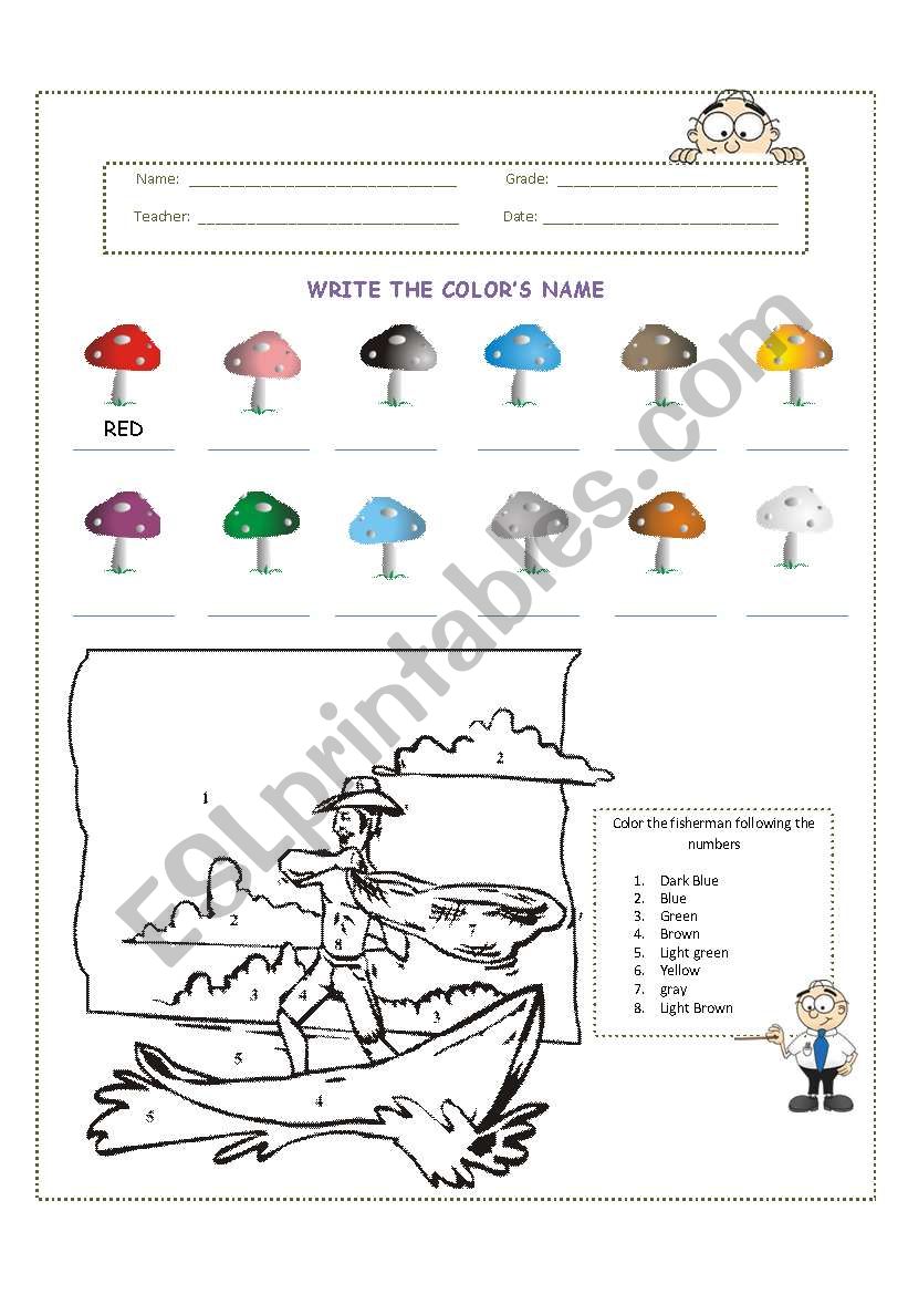 Colors worksheet