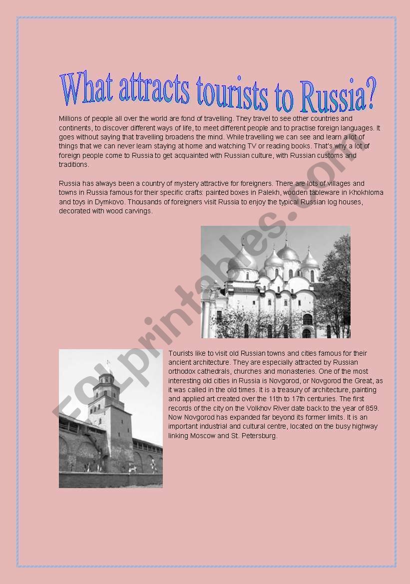 Welcome to Russia worksheet