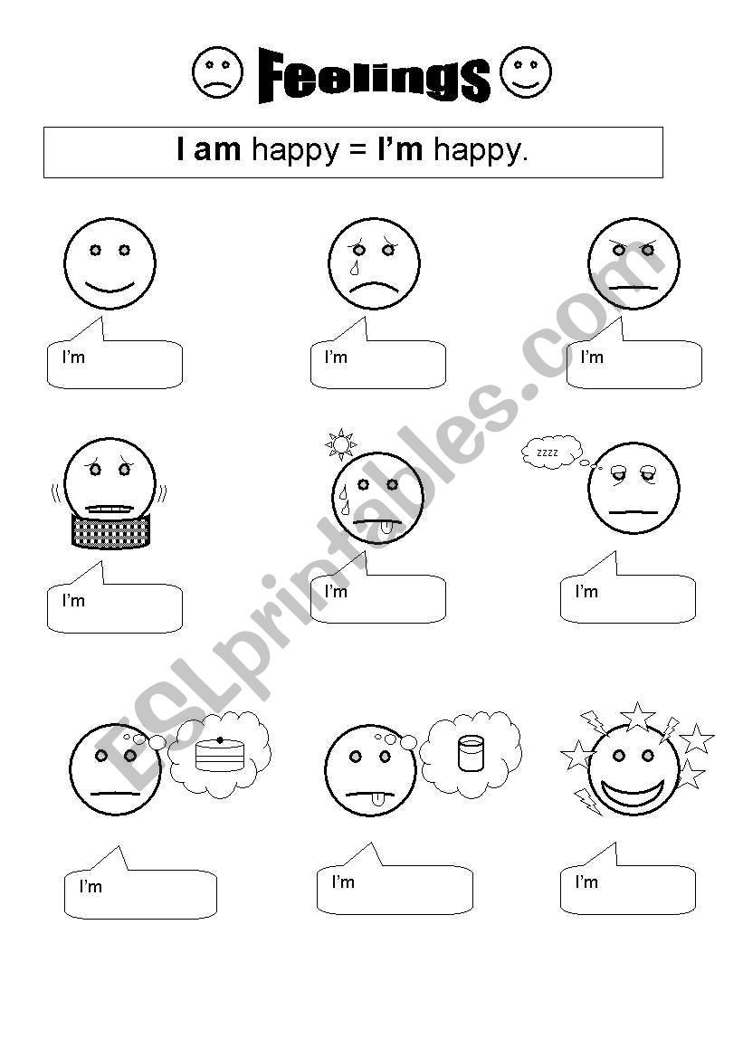 Feelings worksheet