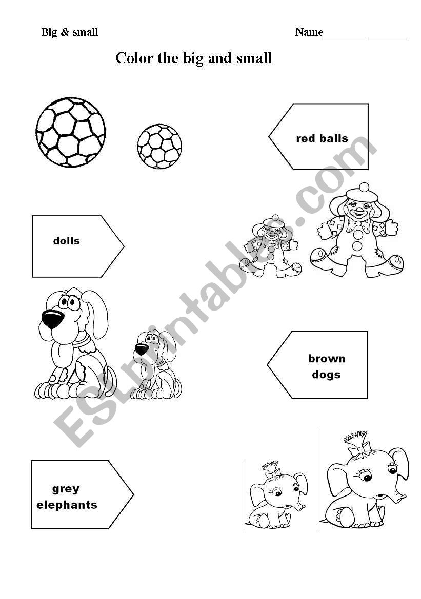 Big-small - ESL worksheet by chinchulina