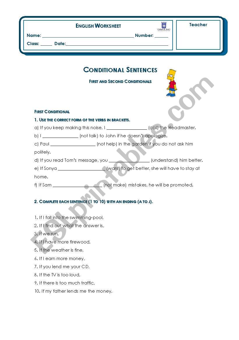 Conditional sentences worksheet