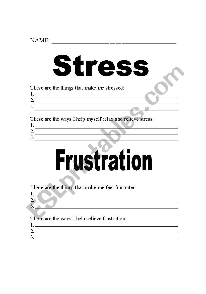 Emotions Worksheet worksheet