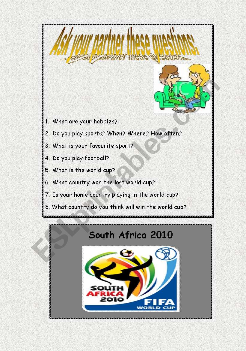 World cup worksheet