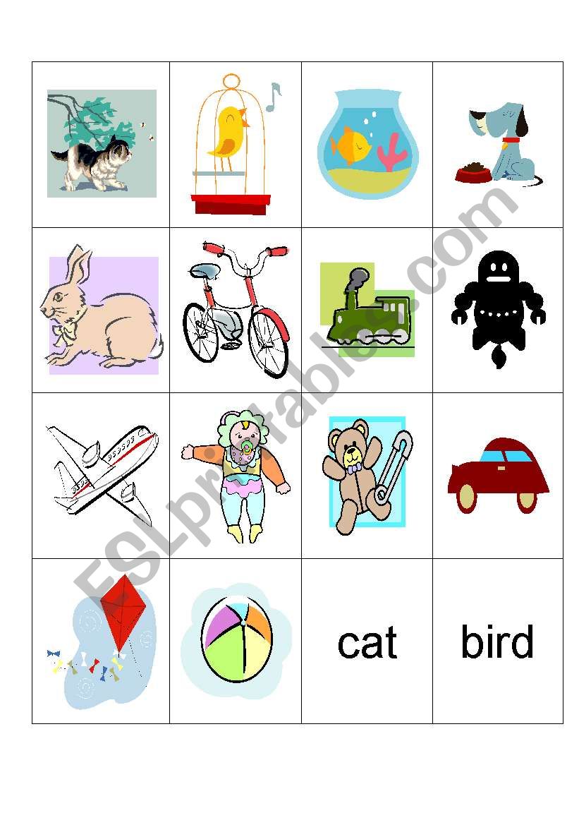 PETS AND TOYS worksheet