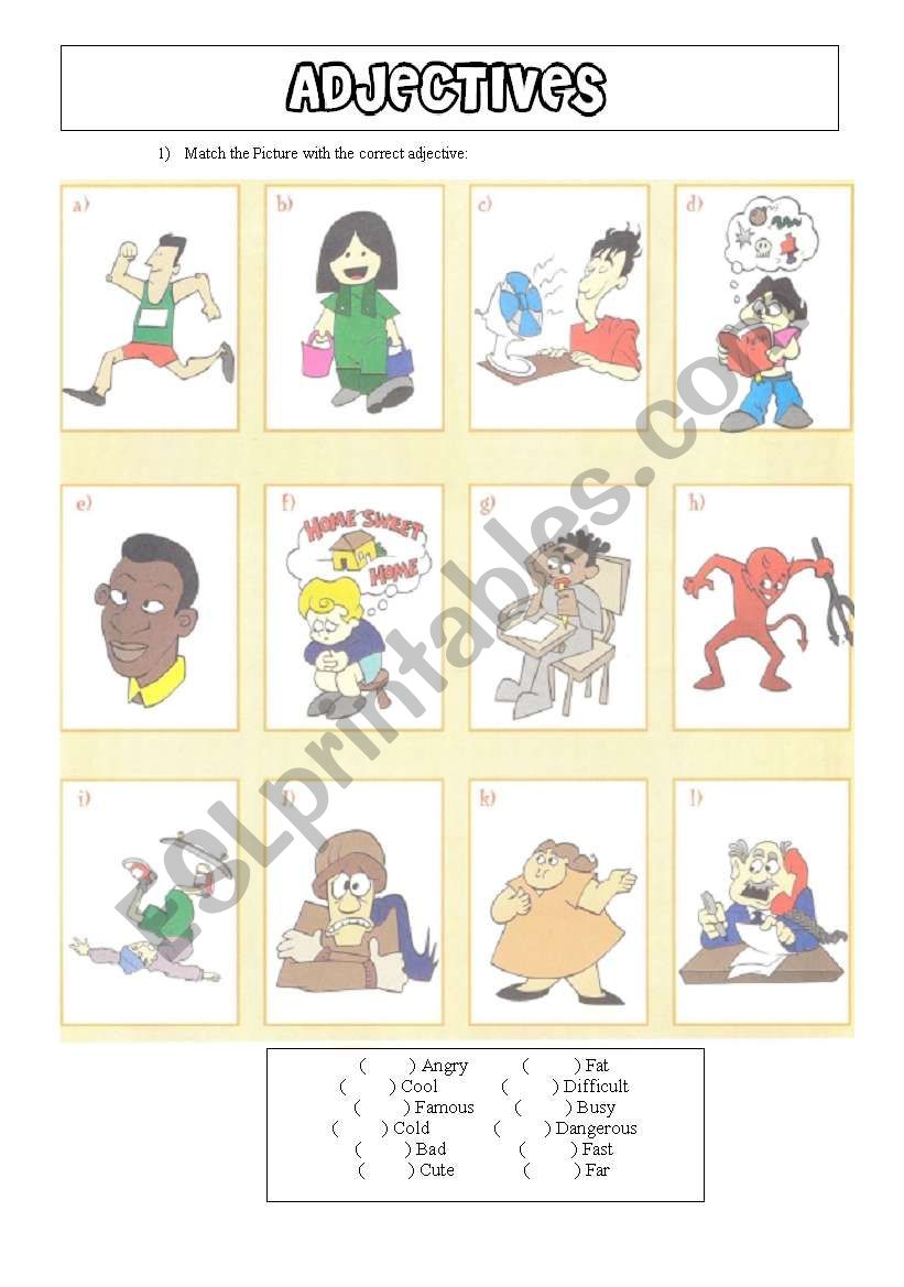 Describing people worksheet