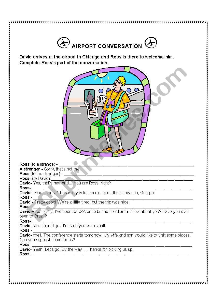 AIRPORT CONVERSATION worksheet