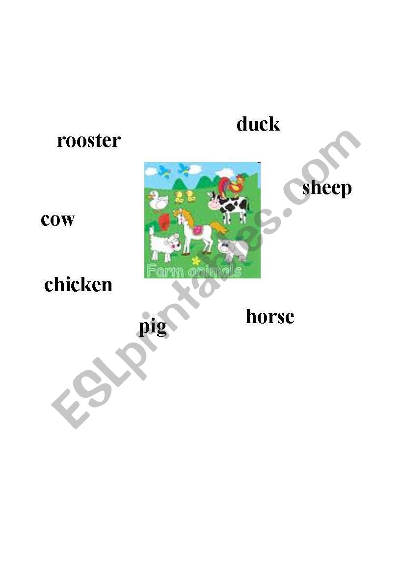 Farm Animals Matching Exercise