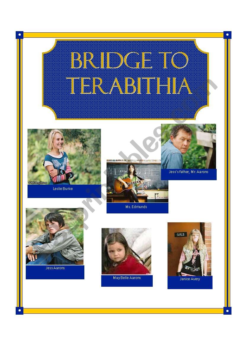 Bridge to Terabithia Character Guide