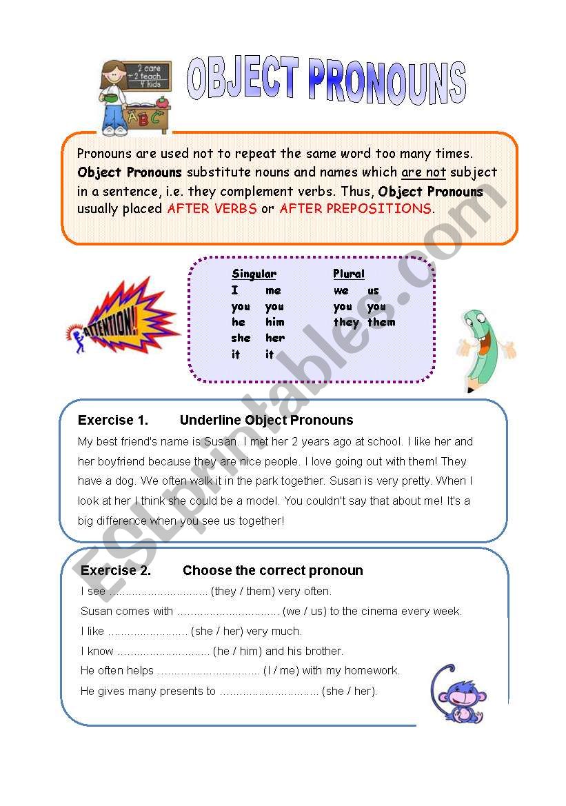 Object Pronouns worksheet