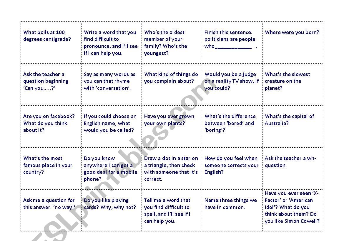 Another 100 talking points - conversation cards