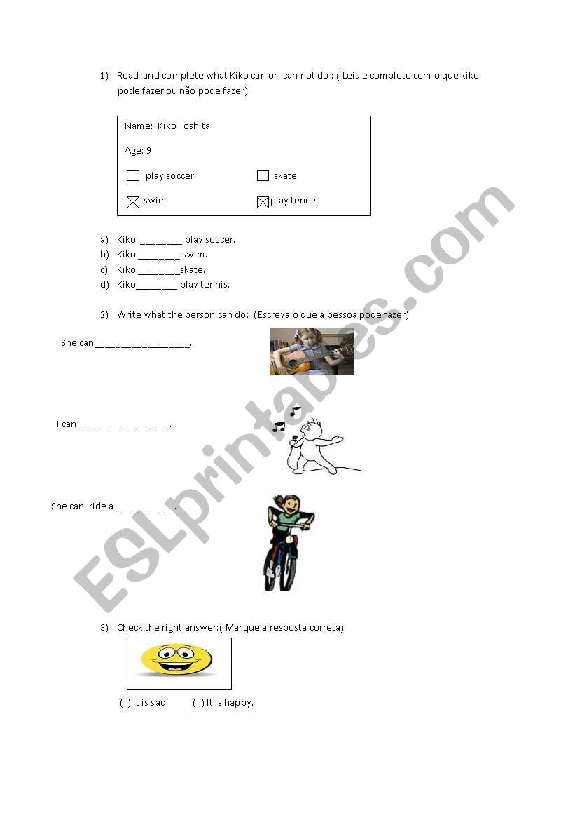 Can or cant activity worksheet