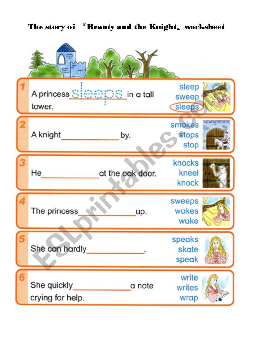 Beauty and the Knight -worksheet 1