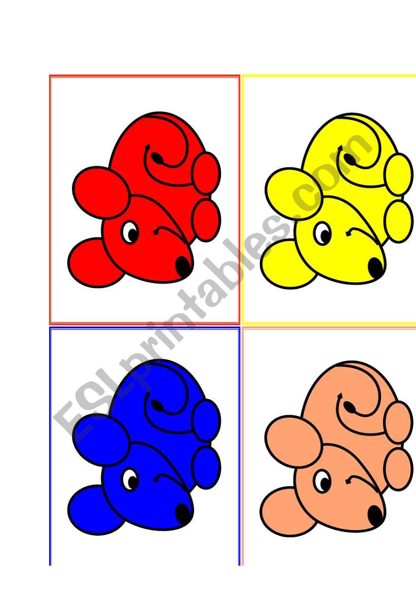 colour flashcards worksheet