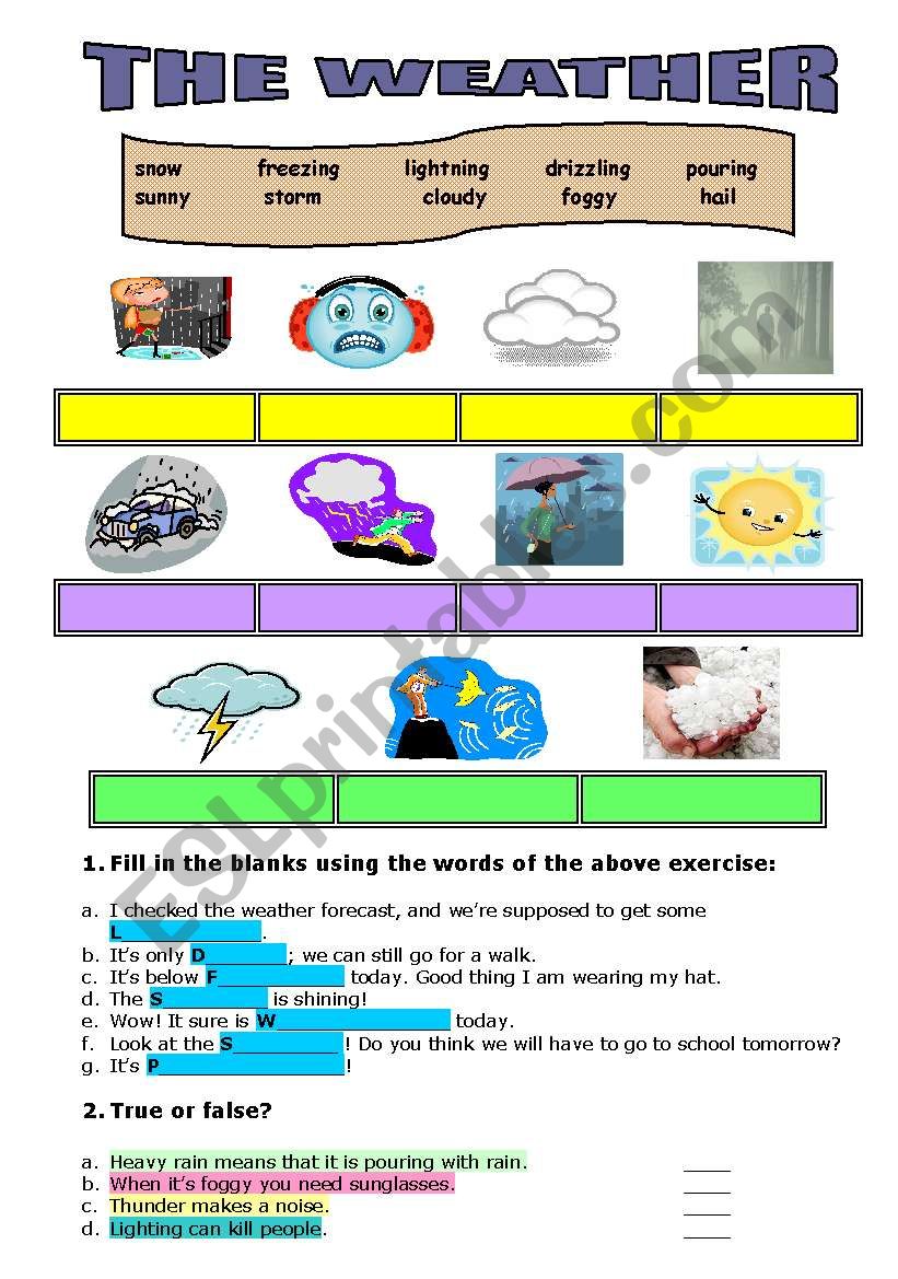 The Weather worksheet