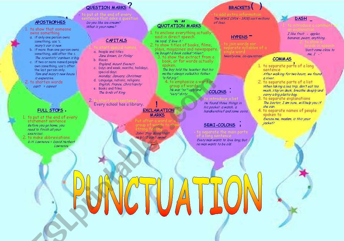 punctuation worksheet