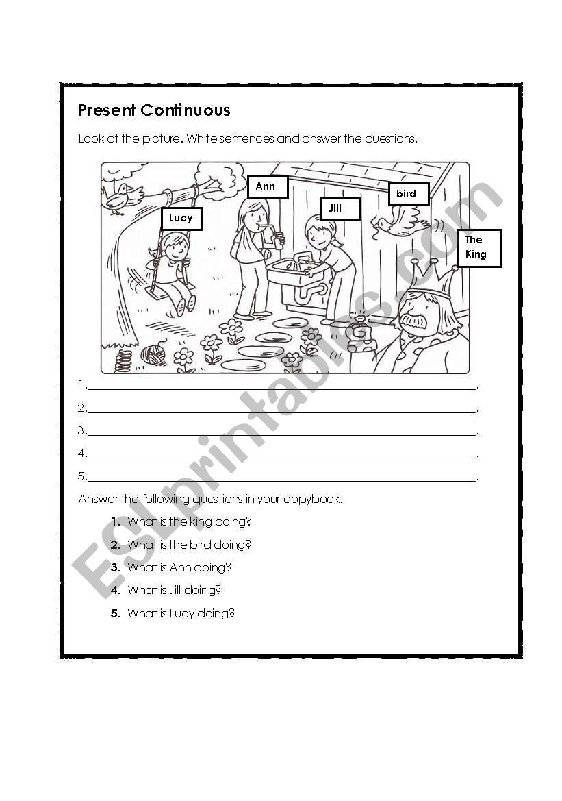 present continuous II worksheet