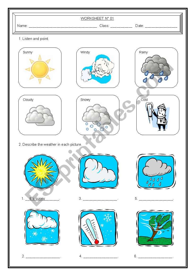 Weather Worksheet worksheet