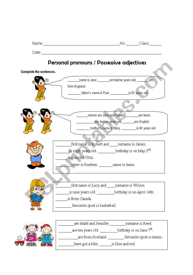 determiners and pronouns worksheet