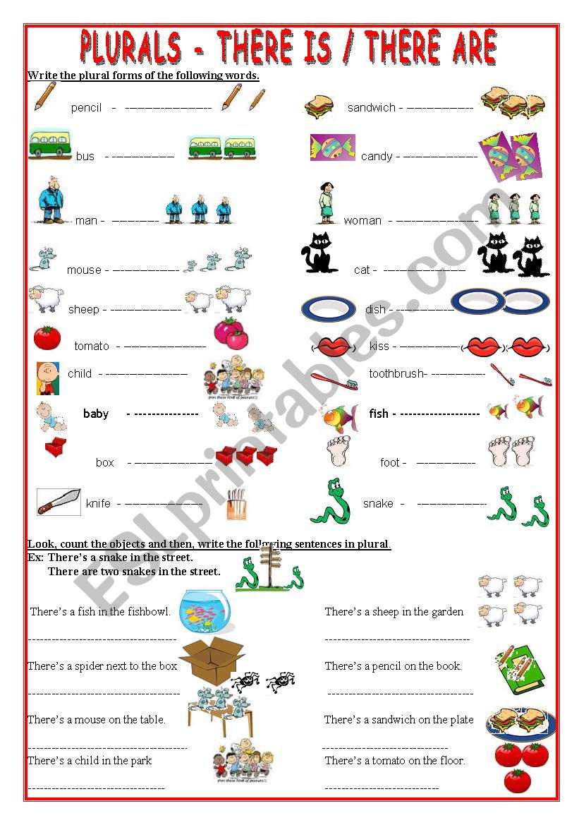 Plurals- there is- there are- 2 pages!