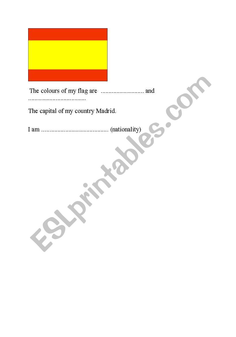 Nationalities worksheet