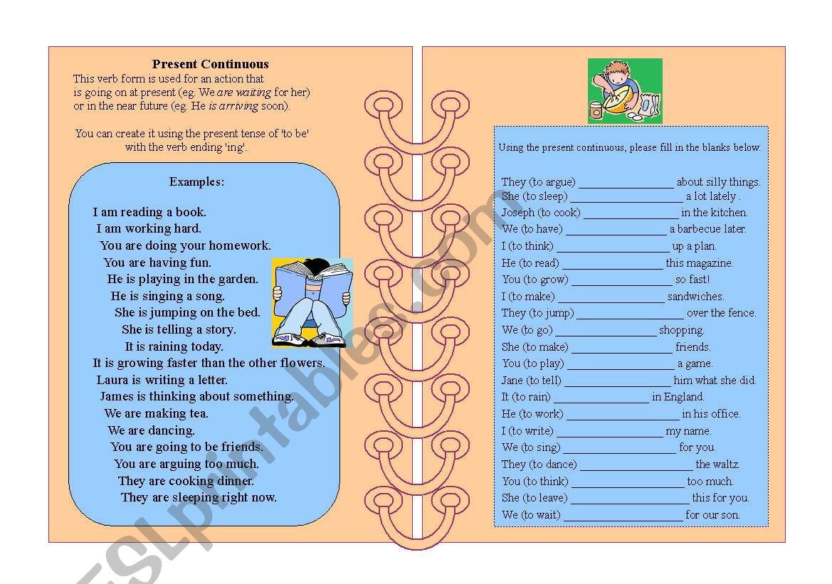 Present Continuous worksheet