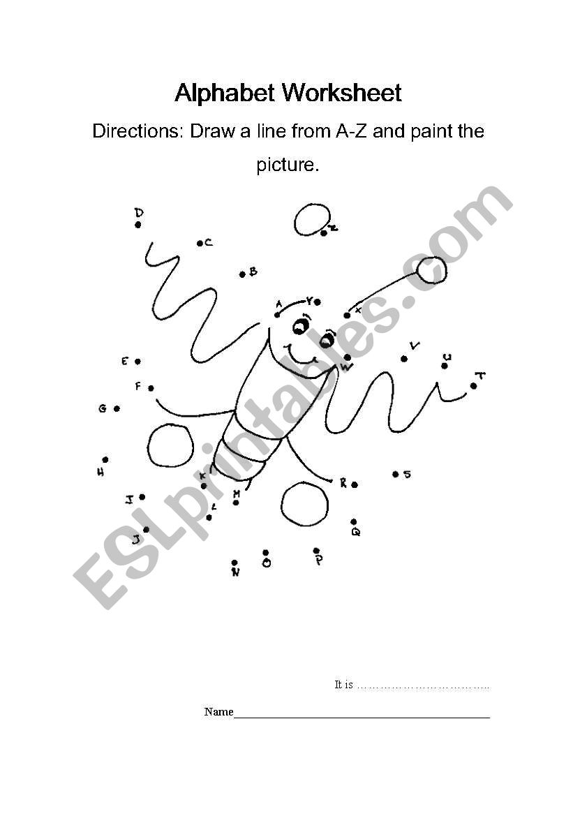 Draw alphabet worksheet