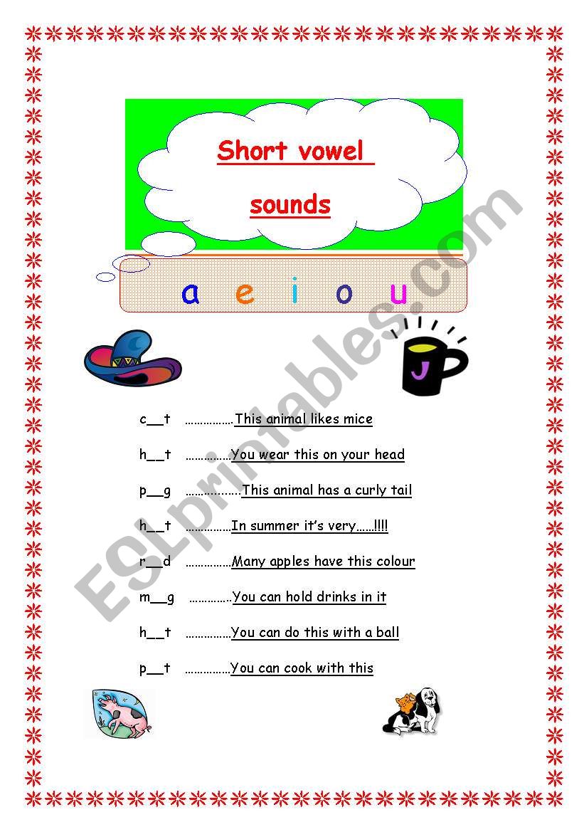 short vowel sounds worksheet