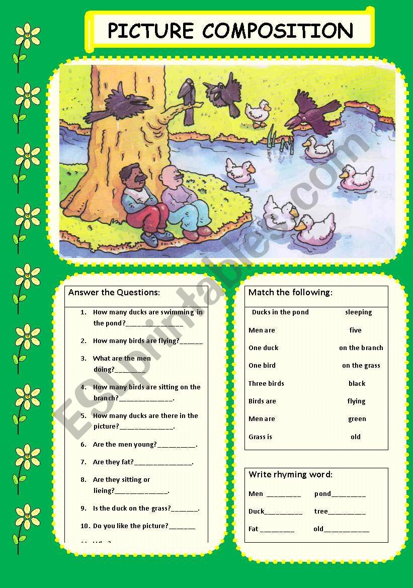 PICTURE COMPOSITION worksheet