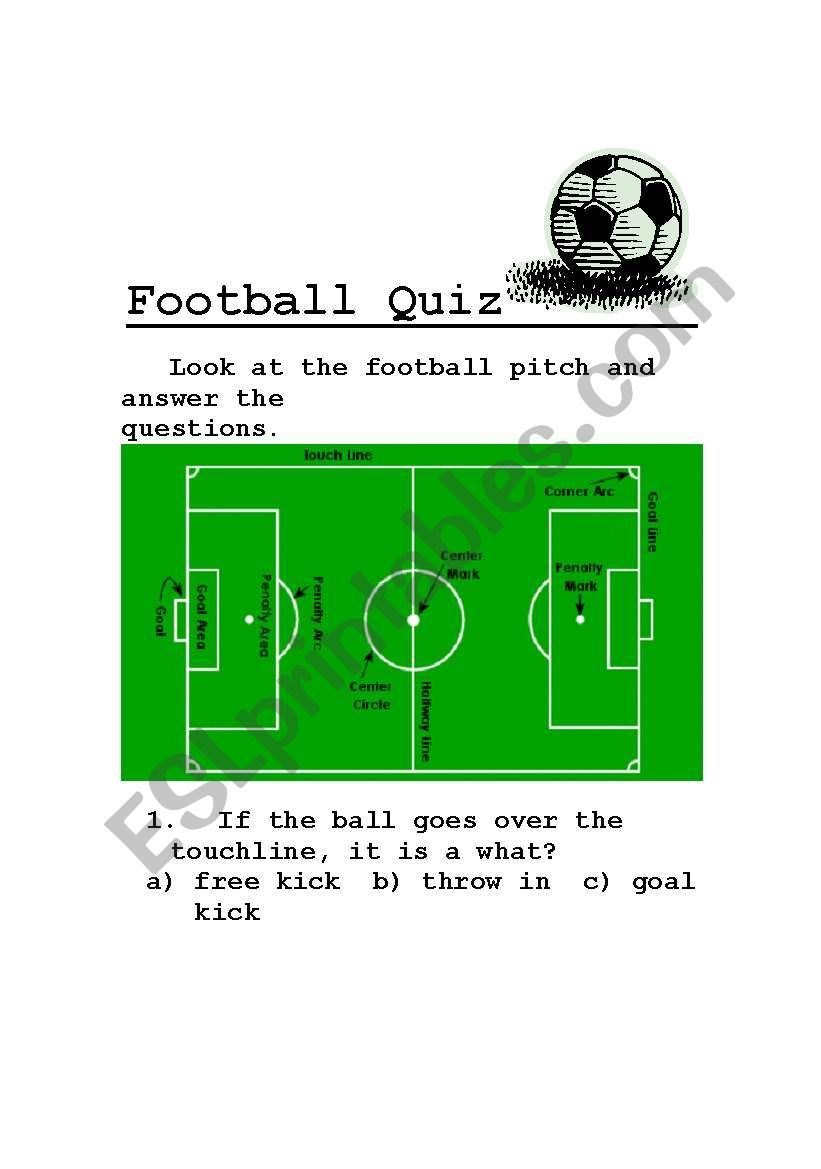 Football Quiz worksheet