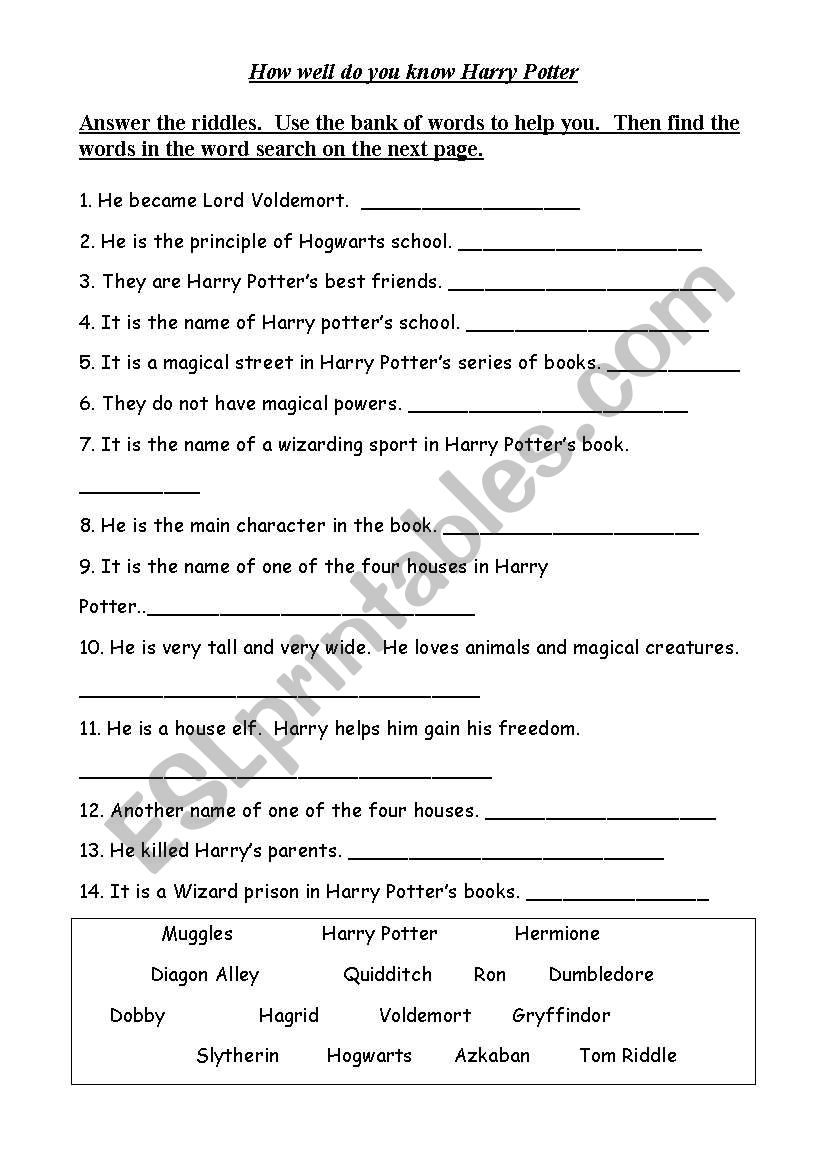 How well do you know Harry Potter??