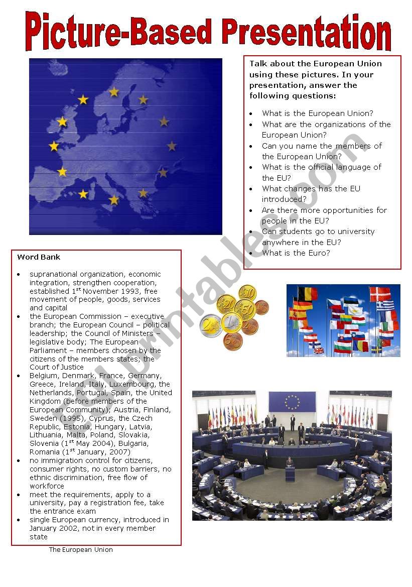 Picture-based Presentation - The European Union
