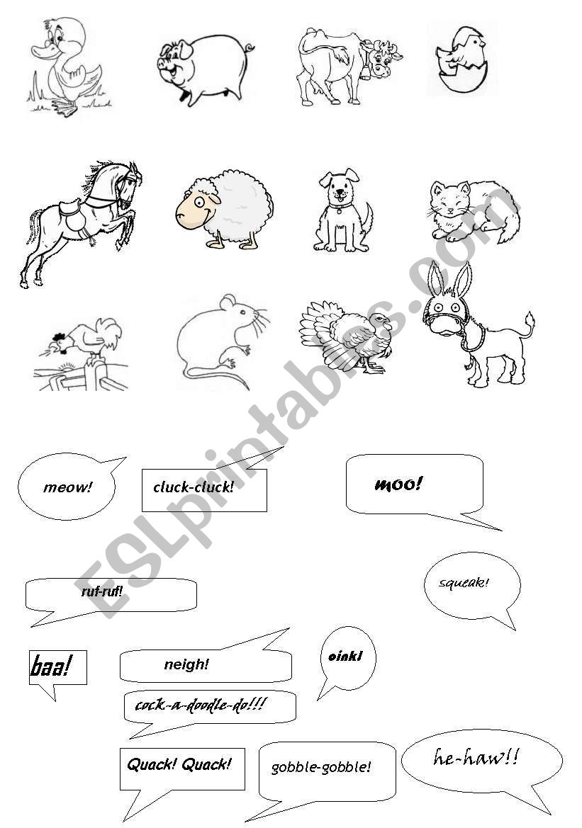 Cut and paste activity : animals