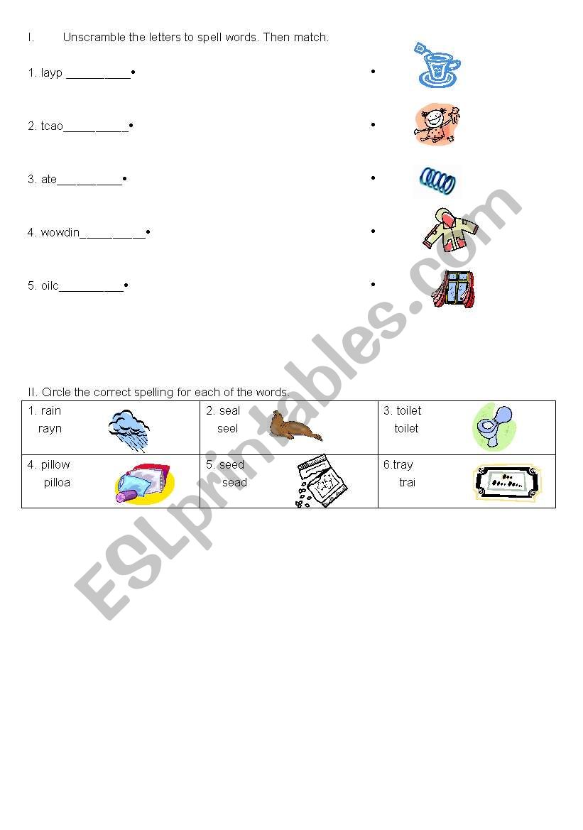 Long vowel phonics review worksheet