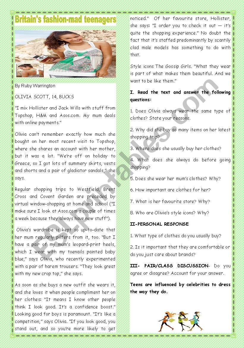 TEENS AND FASHION - BRITAINÂ´S FASHION-MAD TEENAGERS