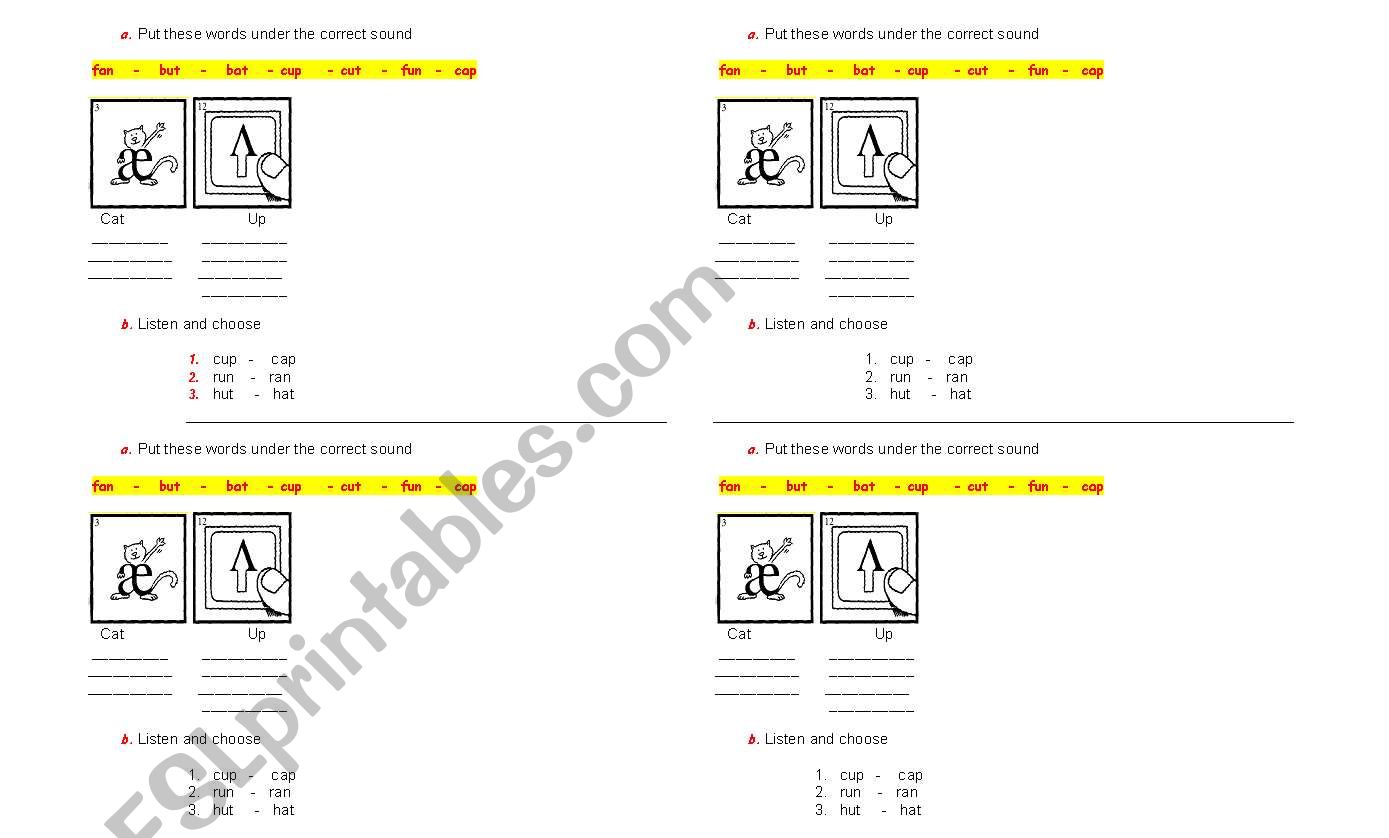 Vowels N4 and N 10 worksheet