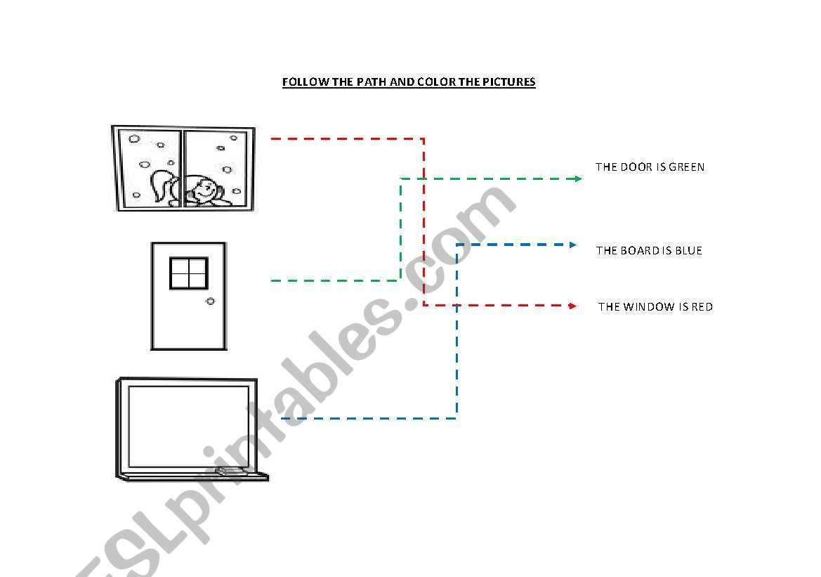 CLASSROOM OBJECTS worksheet