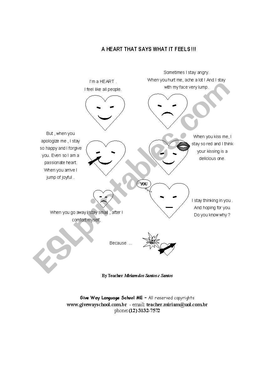 A Heart worksheet