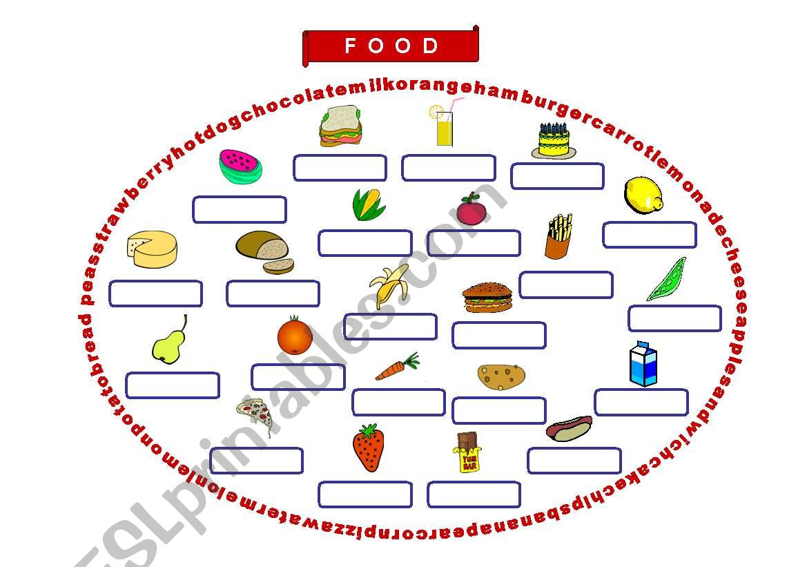 FOOD WORDS worksheet