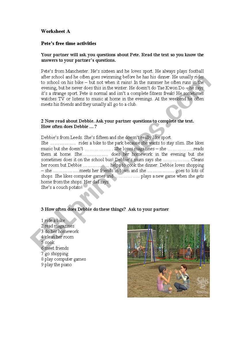 speaking activities worksheet
