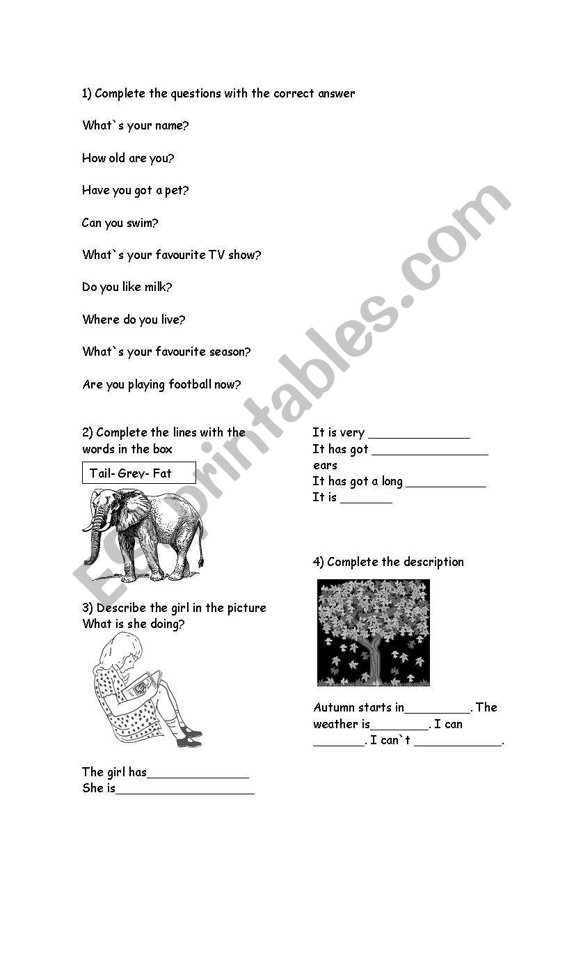 Present simple and continuous worksheet