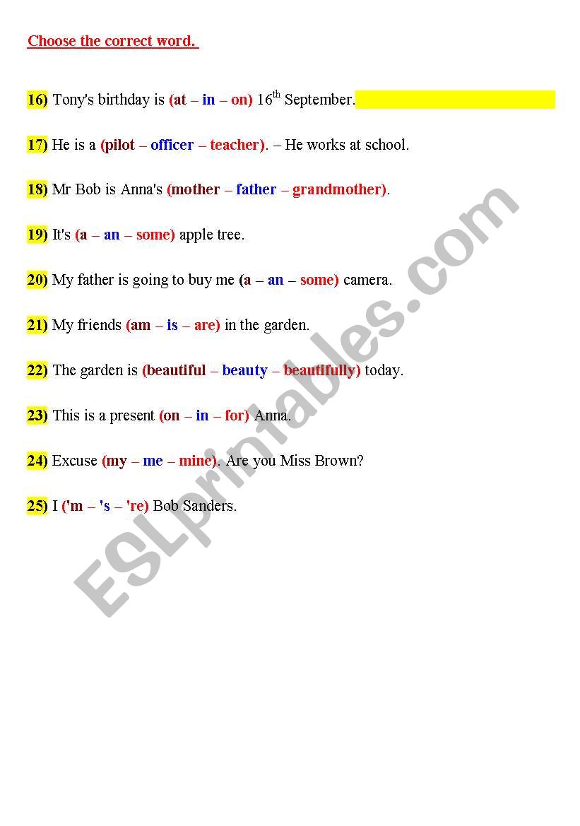 Choose the correct word from brackets2